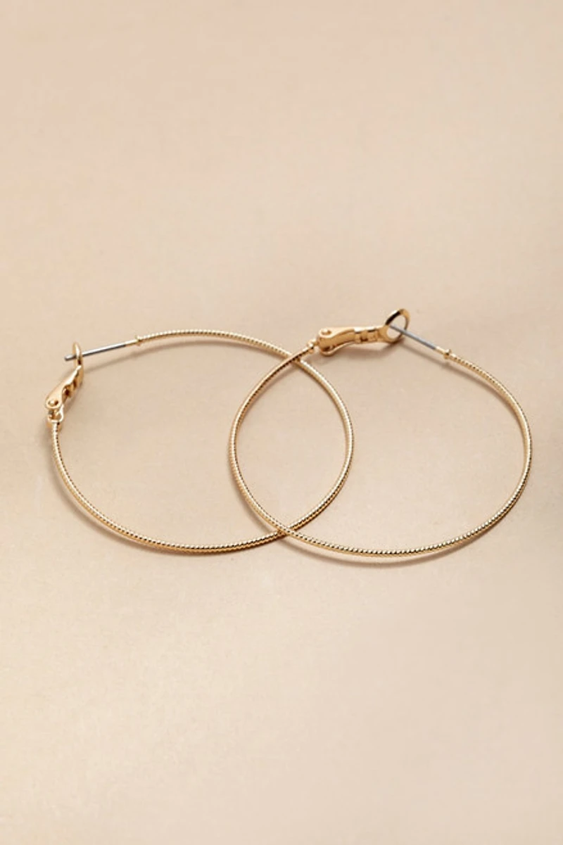 Lolla Sparkle Texture Large Hoop Earrings