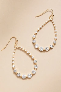 Angelica Crystal Station Tear Drop Earrings