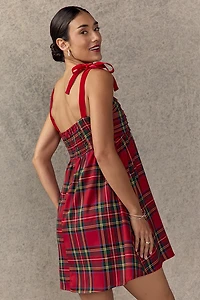 Lorrie Tie Strap Pleated Mini Dress