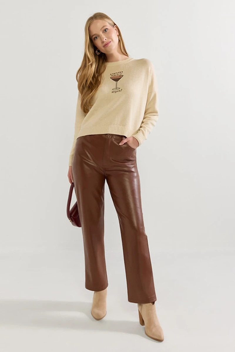 Espresso Martini Anyone Graphic Pullover Sweater