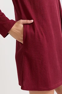 Lucy Rib Knit Shift Mini Dress