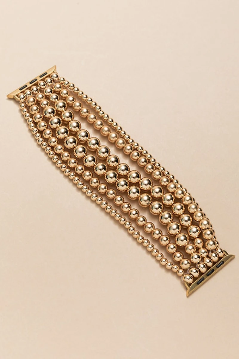 Cathleen Gold Ball Bead Watch Band