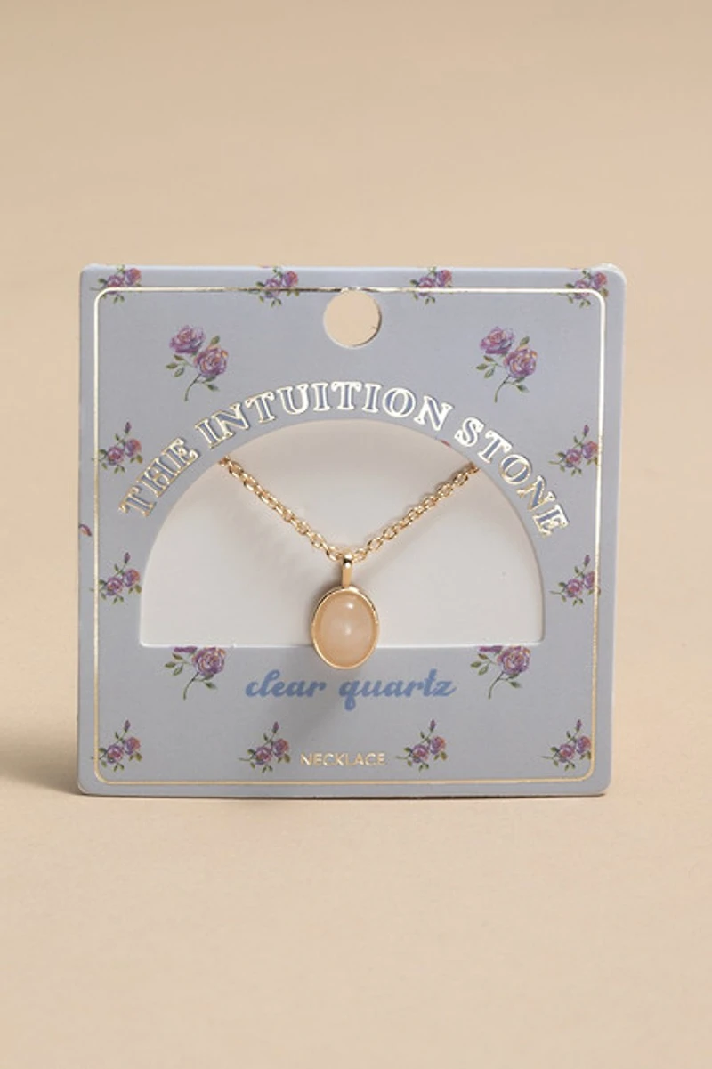 The Intuition Stone Carded Pendant Necklace