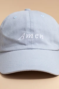 Amen Script Baseball Hat