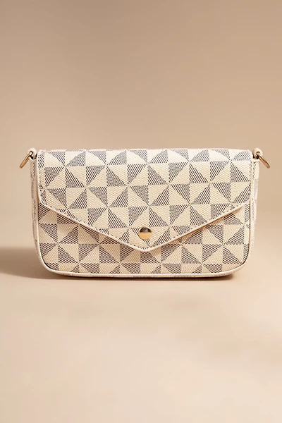 Iris Checkered Envelope Crossbody Bag