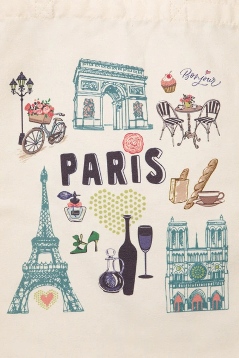 Paris City Graphic Tote Bag