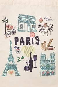 Paris City Graphic Tote Bag