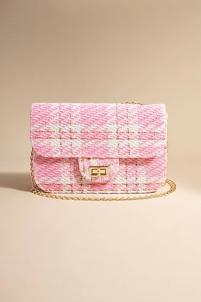 Valerie Plaid Tweed Turnlock Crossbody Bag