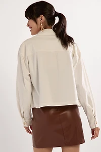Lynn Button Down Corduroy Shacket