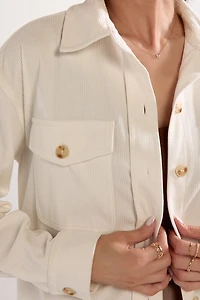 Lynn Button Down Corduroy Shacket