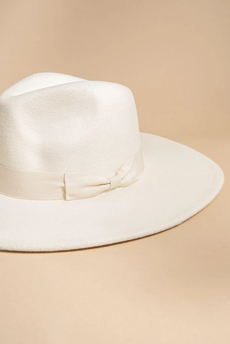 Jolie Bow Belt Wide Rim Hat