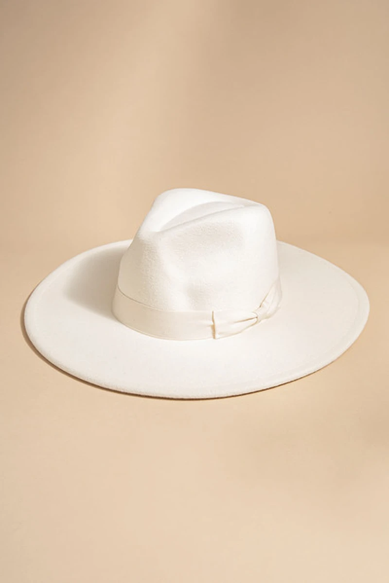 Jolie Bow Belt Wide Rim Hat
