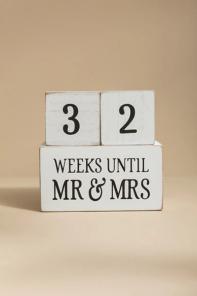 Mr And Ms Countdown Blocks Decoration