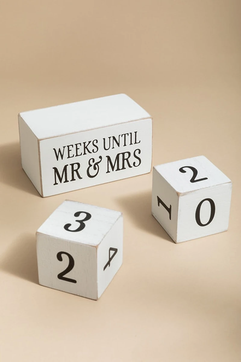 Mr And Ms Countdown Blocks Decoration