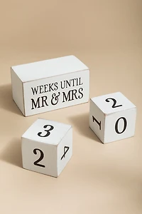 Mr And Ms Countdown Blocks Decoration