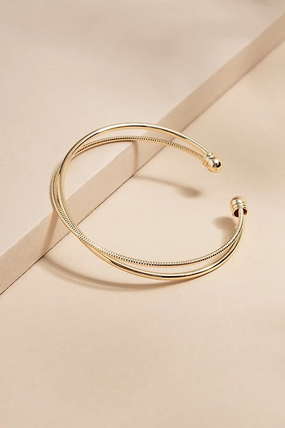 Shelly Golden X Cuff Bracelet