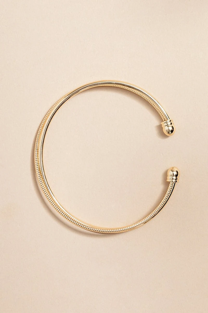Shelly Golden X Cuff Bracelet