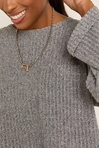 Ivy Oversized Long Sleeve Top