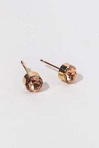 Hello Franki Rose Gold Crystal Studs for girls