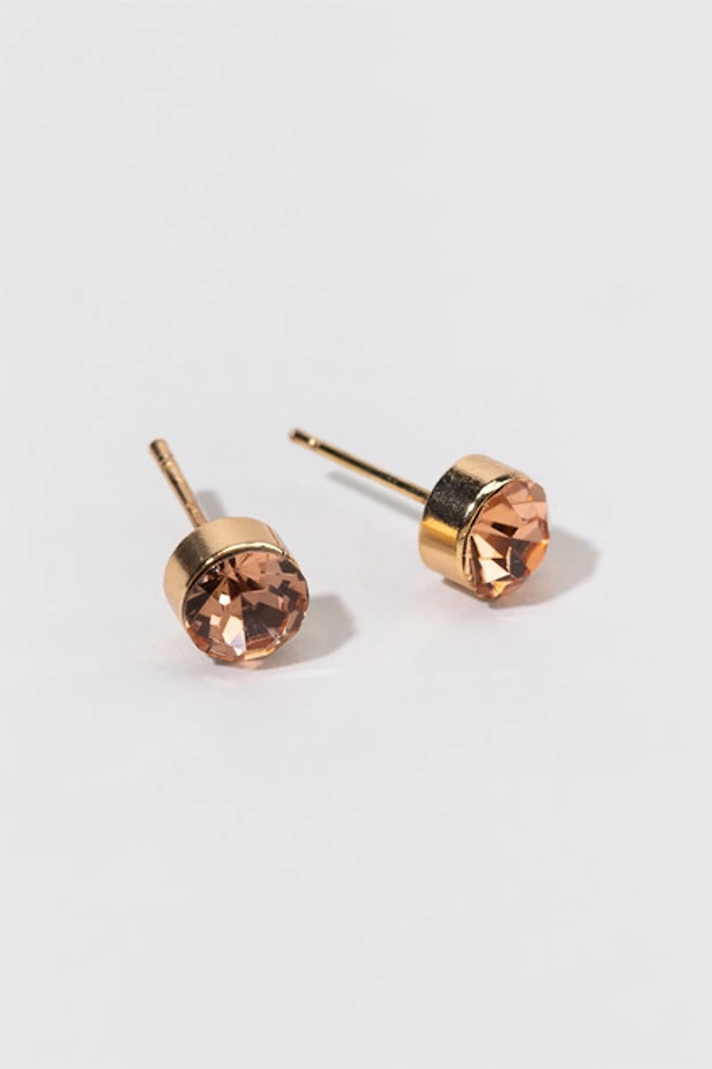 Hello Franki Rose Gold Crystal Studs for girls