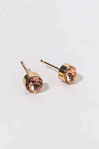 Hello Franki Rose Gold Crystal Studs for girls
