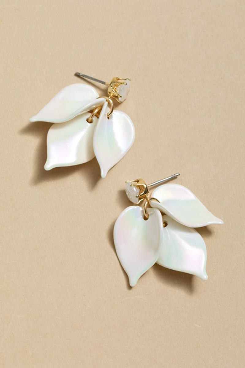 Jillian Pearlescent Pedal Charm Earrings