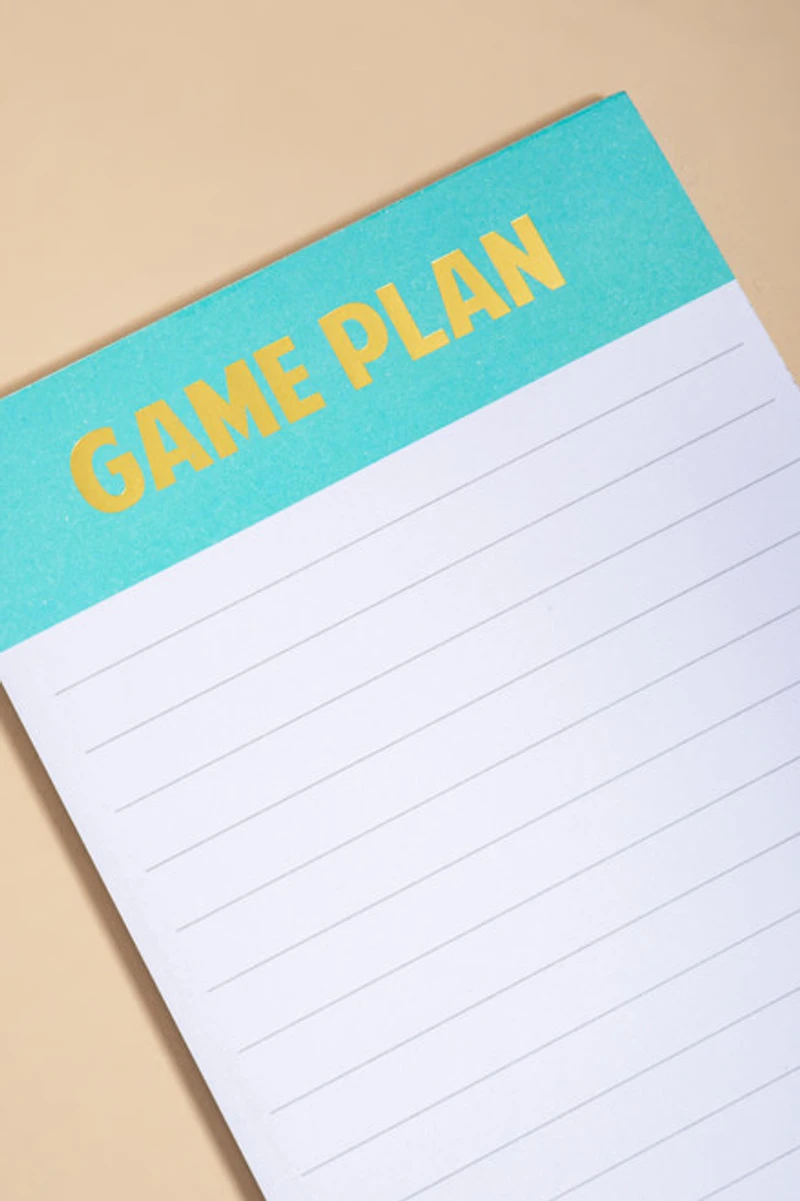 Game Plan Notepad