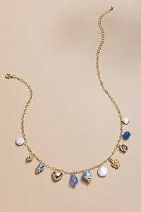 Gale Ceramic Bead Charms Statement Necklace