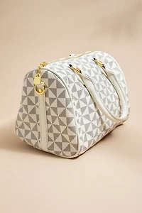 Lea Checkered Duffle Satchel Handbag