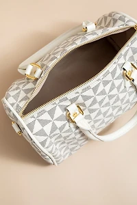Lea Checkered Duffle Satchel Handbag