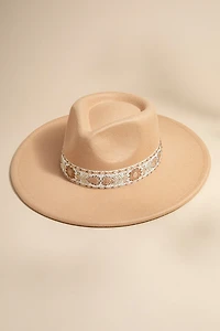Katherine Western Medallion Ribbon Panama Hat