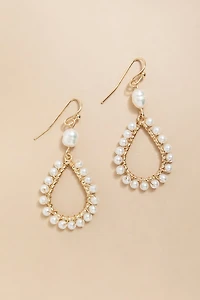 Jenny Pearl Wrapped Teardrop Earrings