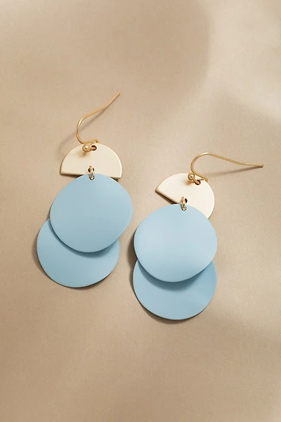 Angie Matte Double Circle Drop Earrings