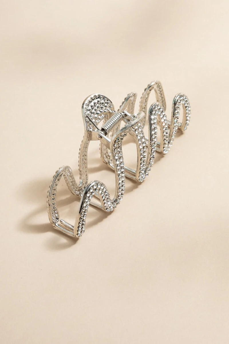 Dollie Squiggle Rhinestone Hair Claw