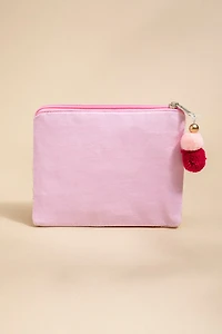 Ella Pink Cherry Beaded Pouch