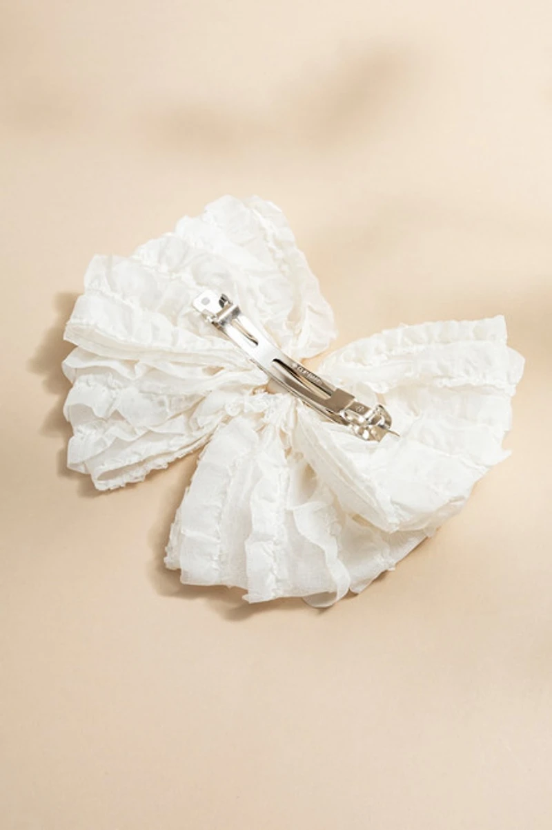 Marisol Soft Pleat Puffy Bow Hair Barrette