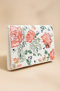 Sandy Floral Beaded Clutch Handbag