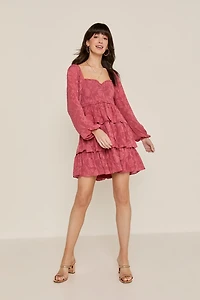 Celina Tiered Cinched Bodice Mini Dress