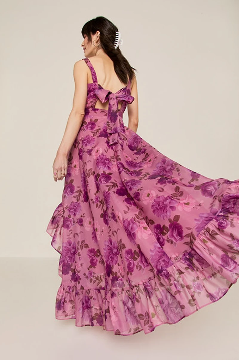 Sheila Bow Back Floral Maxi Dress