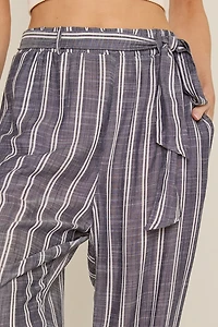 Alexis Tie Waist Striped Joggers