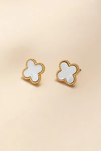 Cathy Stainless Steel Clover Stud Earrings