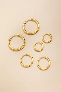 Linda Stainless Steel Hoop Earring Set