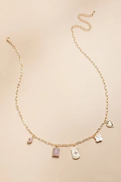 Ivy Girly Pink Charm Necklace