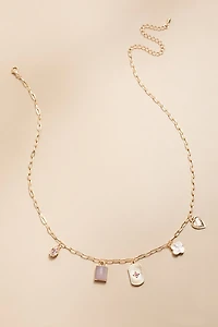 Ivy Girly Pink Charm Necklace