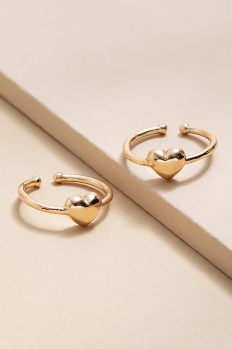 Love U Fam XOXO Bestie Heart Carded Ring