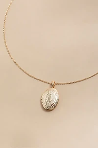 Aurora Oval Locket Pendant Necklace