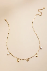 Glenda Stainless Steel Charm Necklace