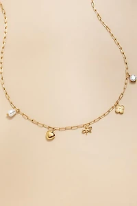 Glenda Stainless Steel Charm Necklace
