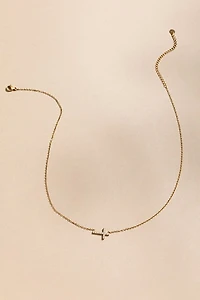 Katy Stainless Steel Cross Pendant Necklace