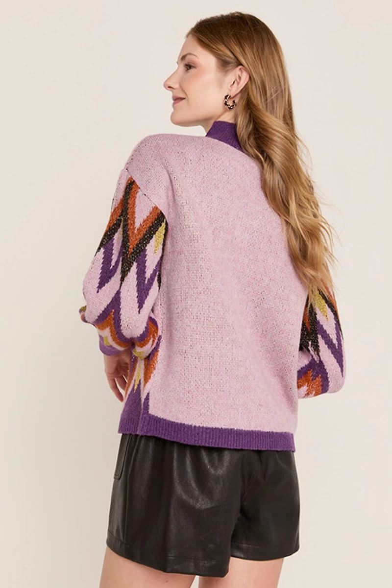 Anita Embellished Diamond Pullover Sweater